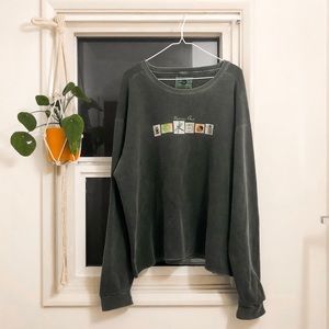 Oversized “Nature’s Best” Green/Teal Sweatshirt